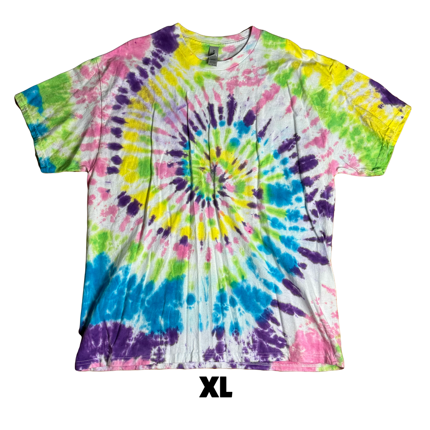 Tie Dye T-Shirt - Pastel Rainbow Spiral XL