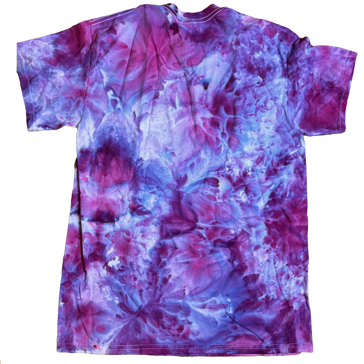 Tie Dye T-Shirt - Magenta Blue Abstract MEDIUM