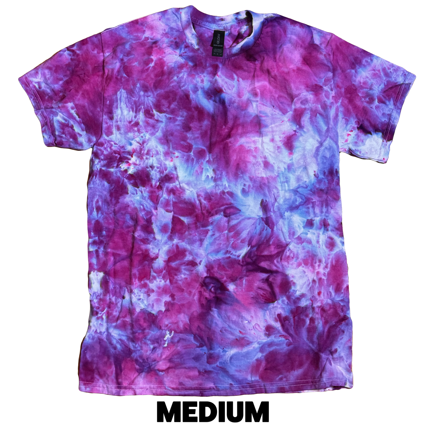 Tie Dye T-Shirt - Magenta Blue Abstract MEDIUM