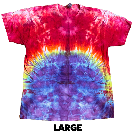 Tie Dye T-Shirt - Rainbow Sunrise LARGE