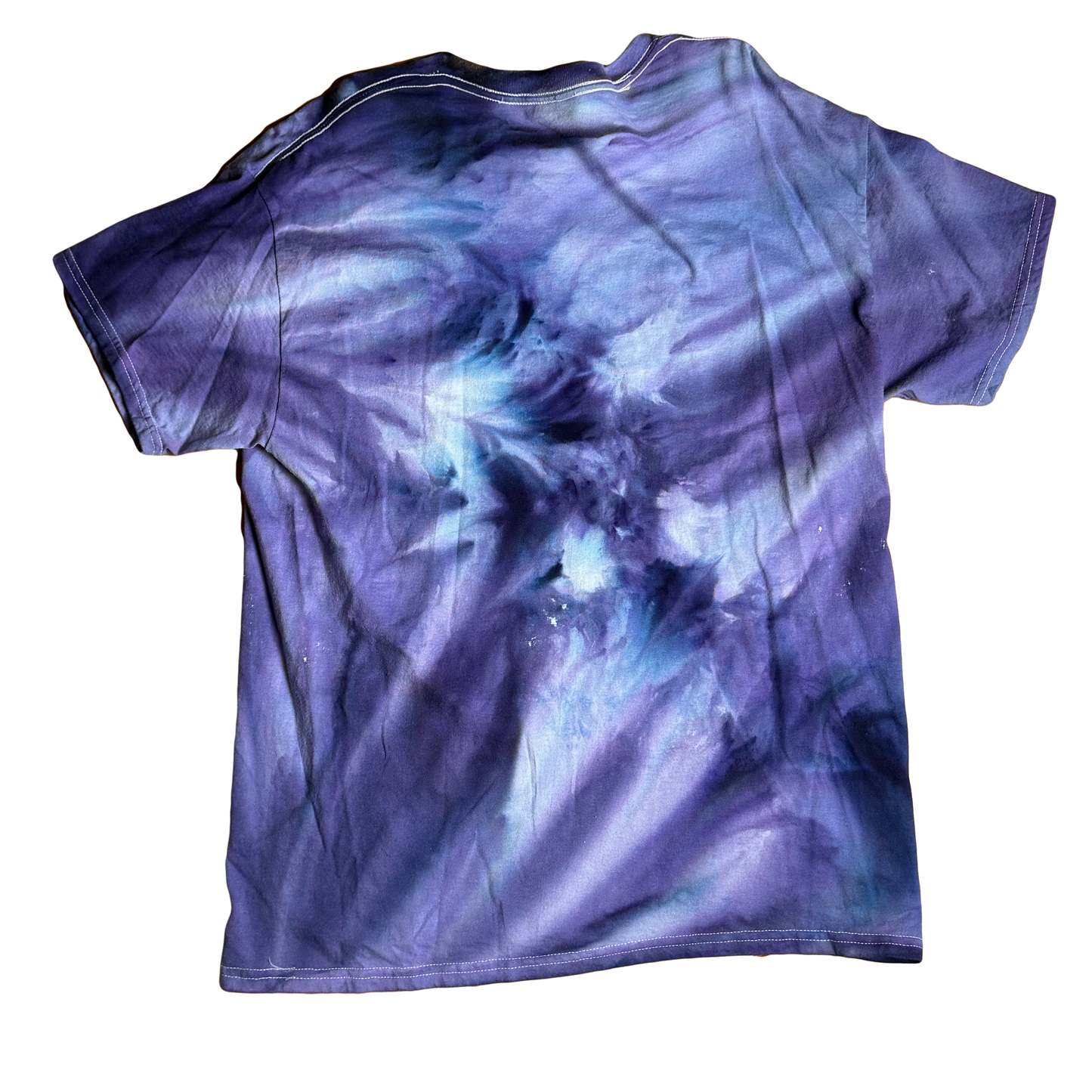 Tie Dye T-Shirt - Blue Gray Purple Gravity LARGE