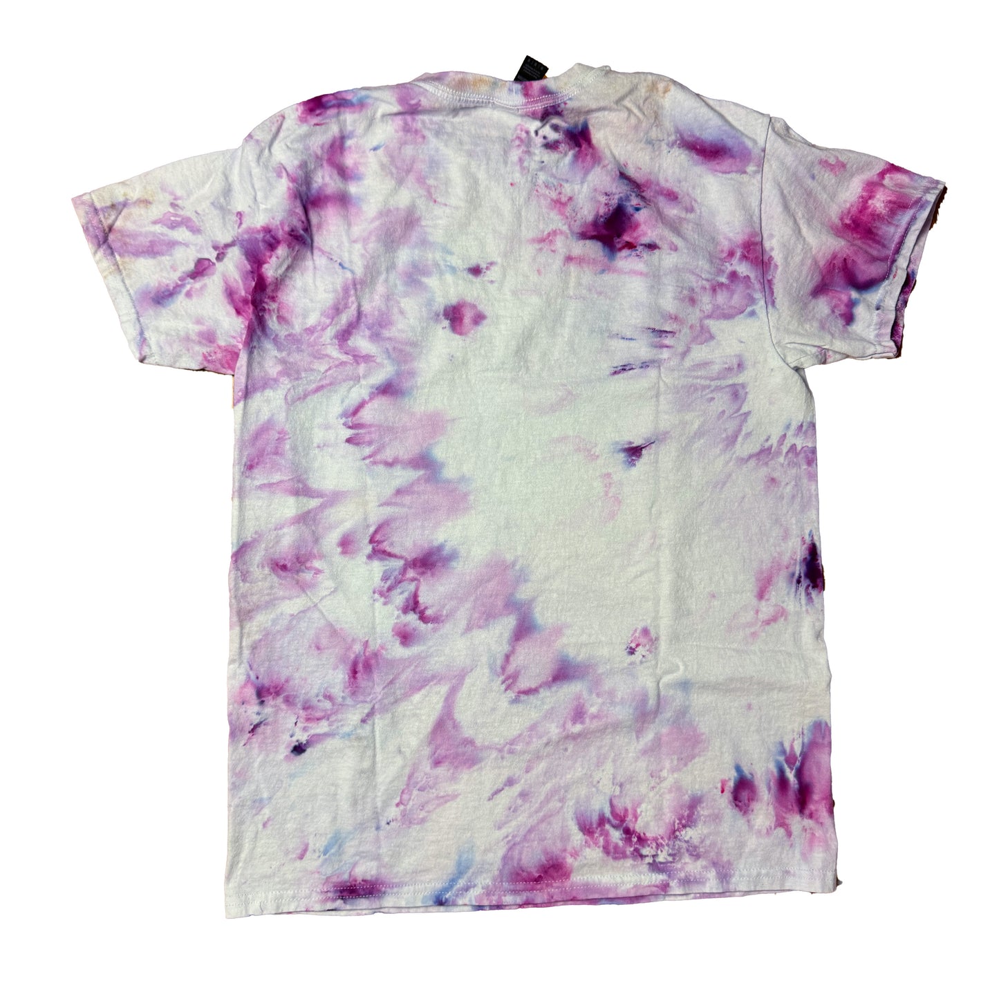 Tie Dye T-Shirt - Magenta Pink Blue Minimal MEDIUM