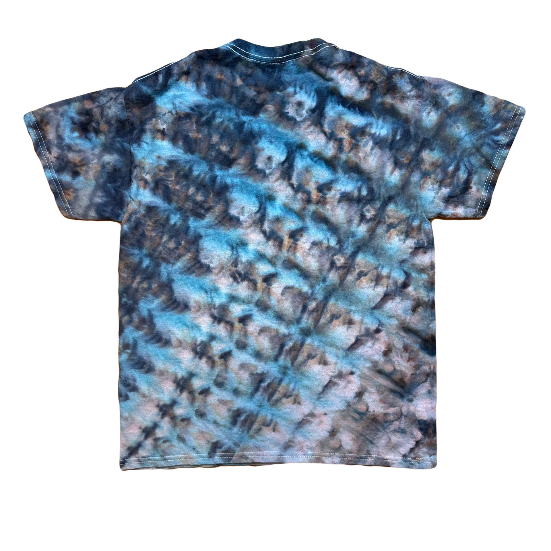 Tie Dye T-Shirt - Blue Gray Brown Diagonal MEDIUM – Geek Out of