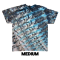 Tie Dye T-Shirt - Blue Gray Brown Diagonal MEDIUM