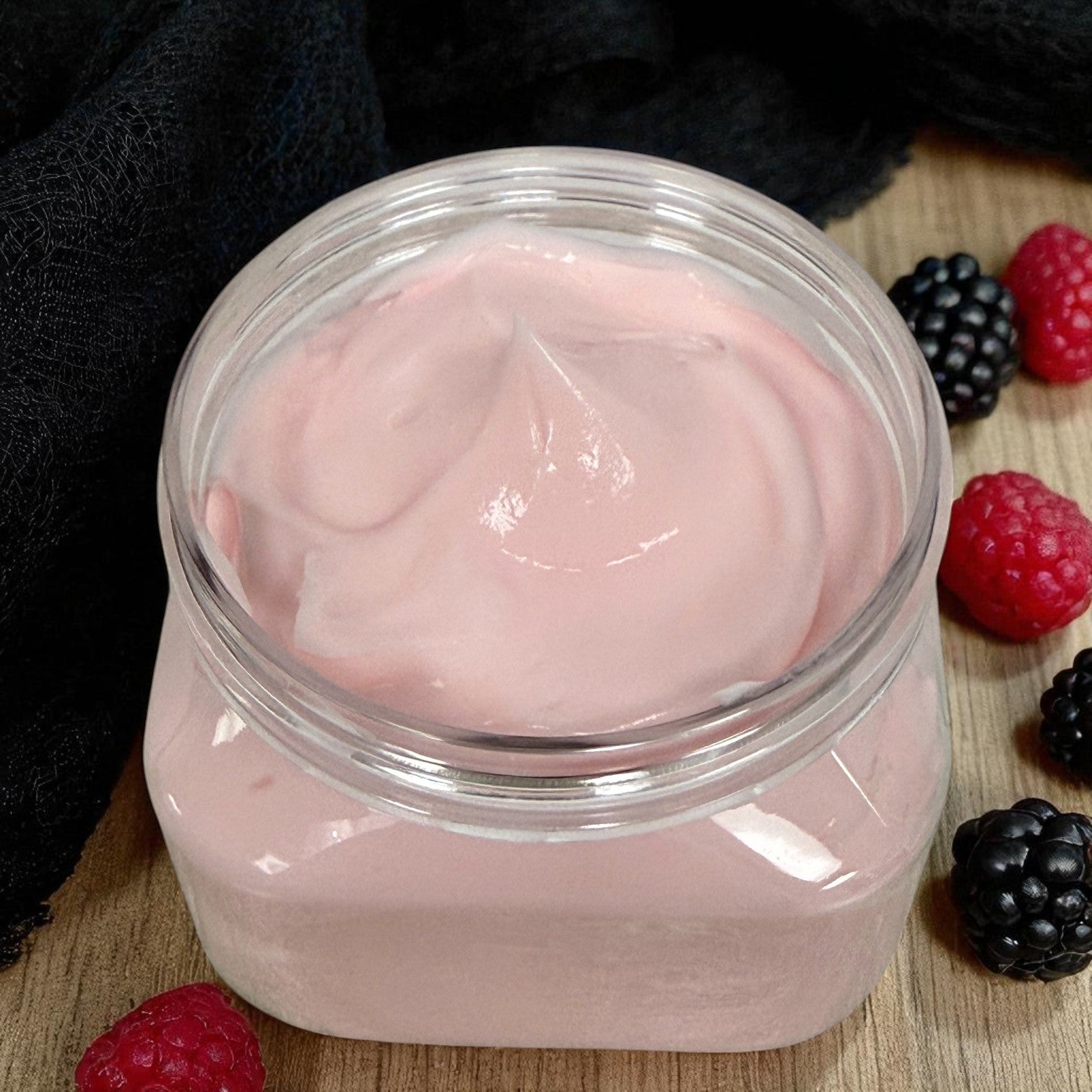 Telltale Heart raspberry, pomegranate, and vanilla body butter for dry skin by Geek Out of Water, small batch handcrafted clean skin care, fall vibes, Halloween limited edition
