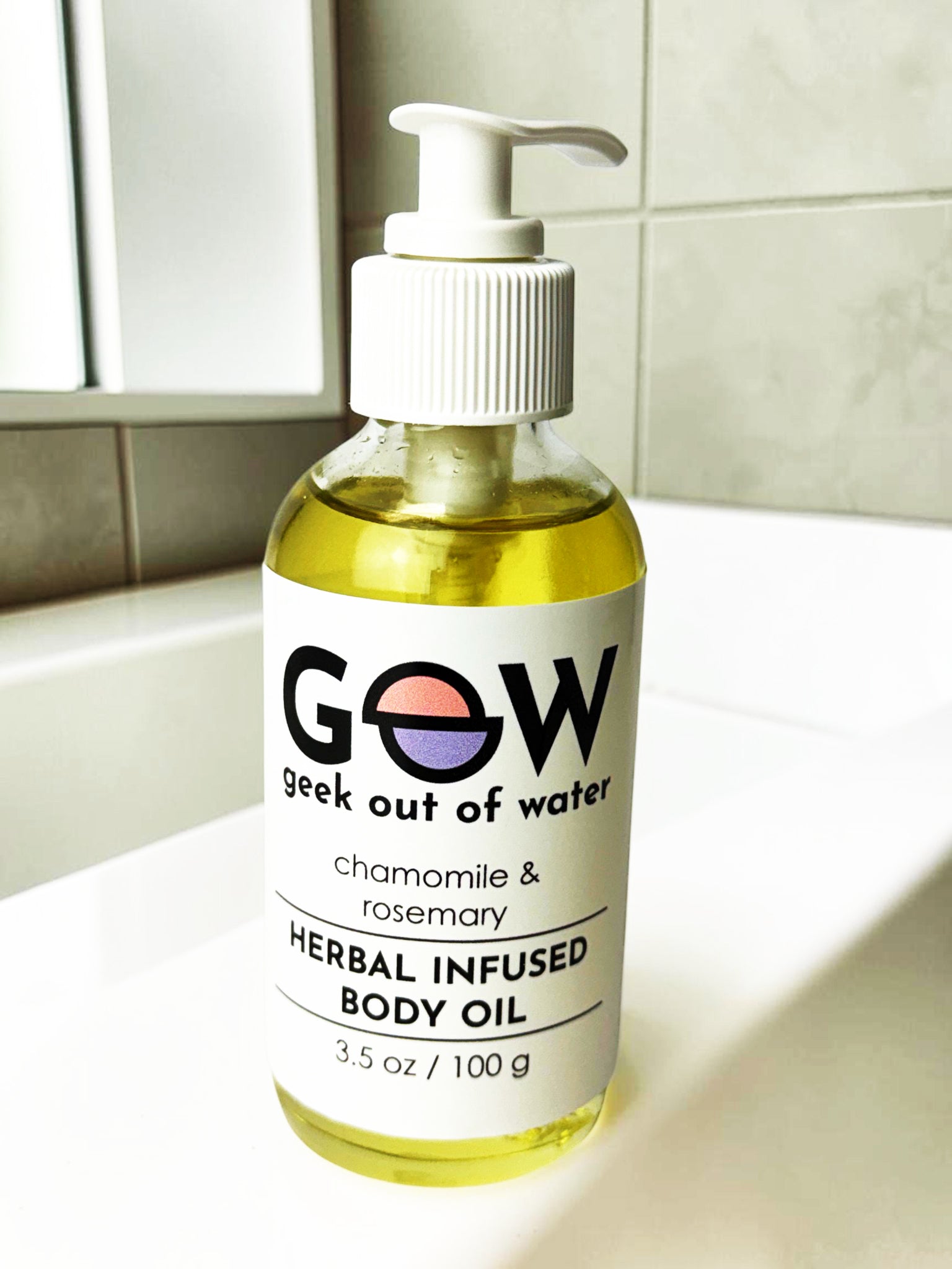 GOOW Herbal Infused Body Oil - herbal botanical oil application clean anti-aging pro longevity skin care skincare