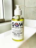 GOOW Herbal Infused Body Oil - body oil texture glow clean anti-aging pro longevity skin care skincare