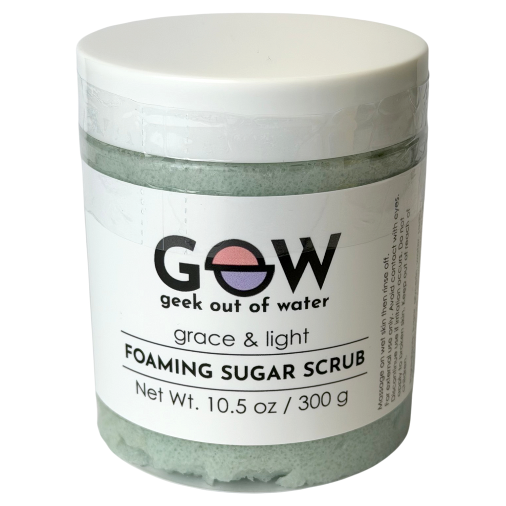 GOOW Foaming Sugar Scrub - foaming sugar scrub jar open clean anti-aging pro longevity skin care skincare