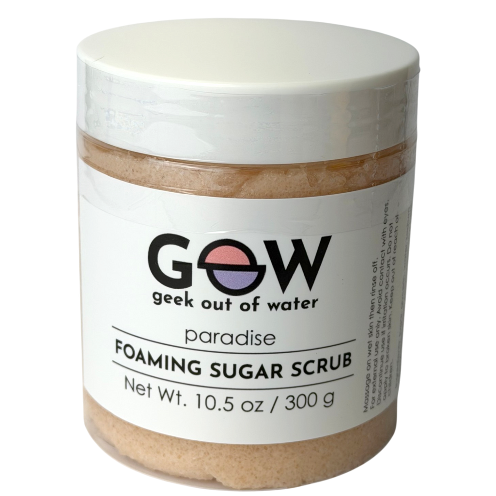 GOOW Foaming Sugar Scrub - exfoliating moisturizing foaming sugar body scrub clean anti-aging pro longevity skin care skincare